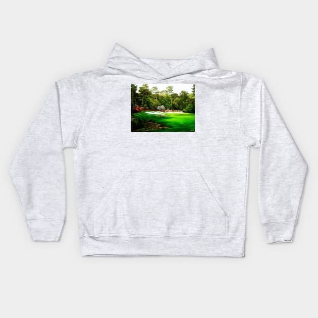 13th Hole at Augusta National Kids Hoodie by terryhuey